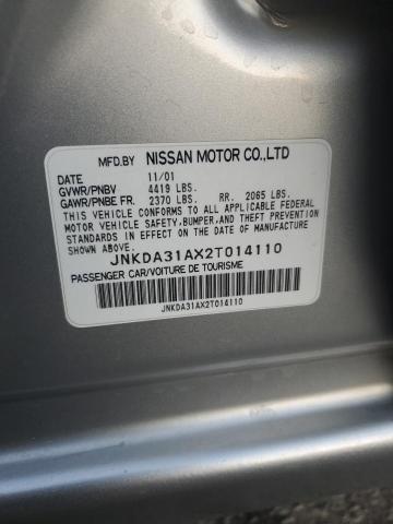 JNKDA31AX2T014110 - 2002 INFINITI I35 SILVER photo 12