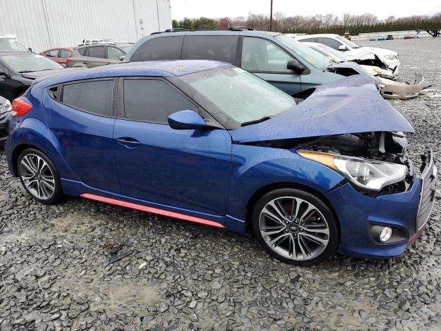 KMHTC6AEXHU318581 - 2017 HYUNDAI VELOSTER TURBO BLUE photo 4