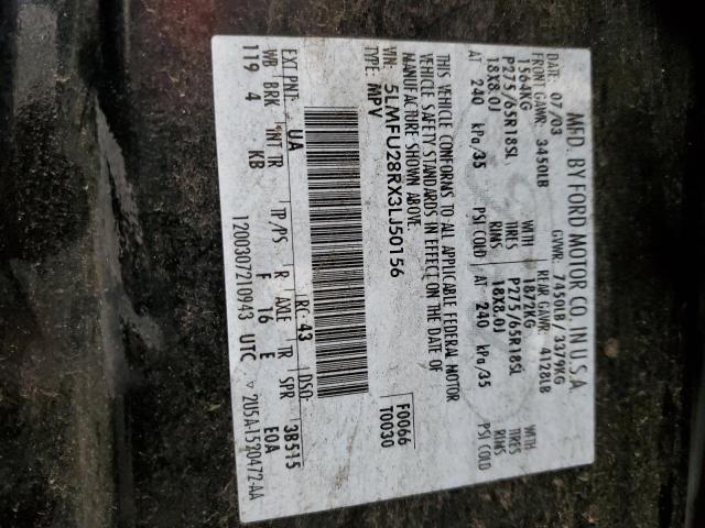 5LMFU28RX3LJ50156 - 2003 LINCOLN NAVIGATOR 黑色 照片 13