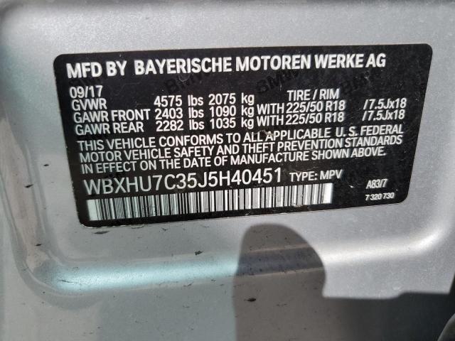 WBXHU7C35J5H40451 - 2018 BMW X1 SDRIVE28I SILVER photo 14