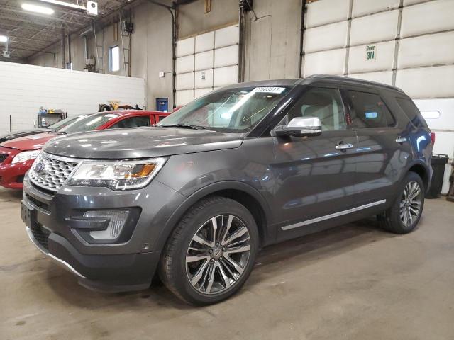 1FM5K8HT1HGA15165 - 2017 FORD EXPLORER PLATINUM GRAY photo 1