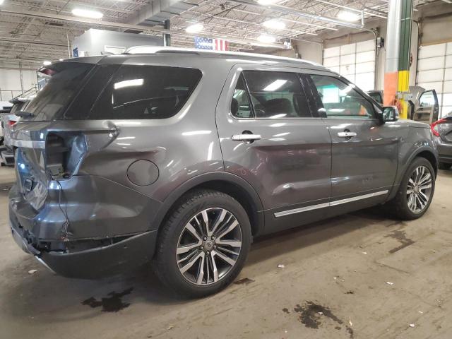 1FM5K8HT1HGA15165 - 2017 FORD EXPLORER PLATINUM GRAY photo 3