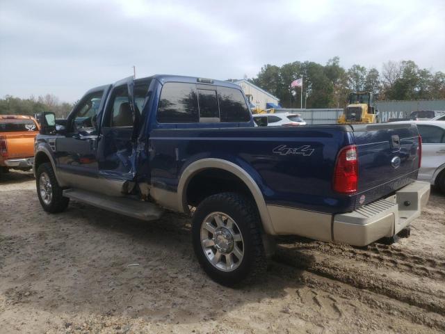 1FTWW31R18EA31263 - 2008 FORD F350 SRW SUPER DUTY BLUE photo 2