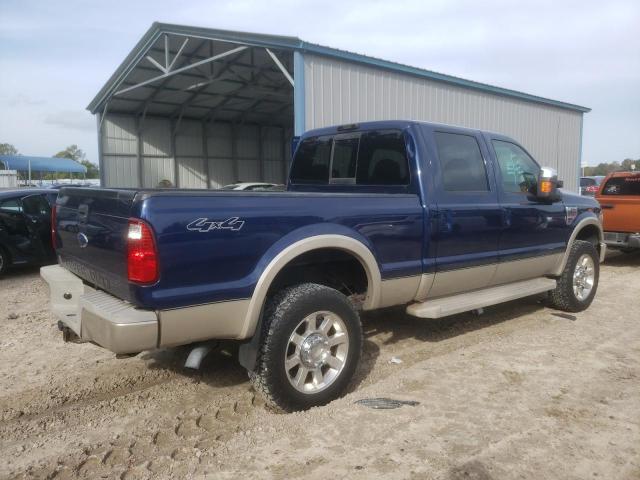 1FTWW31R18EA31263 - 2008 FORD F350 SRW SUPER DUTY BLUE photo 3