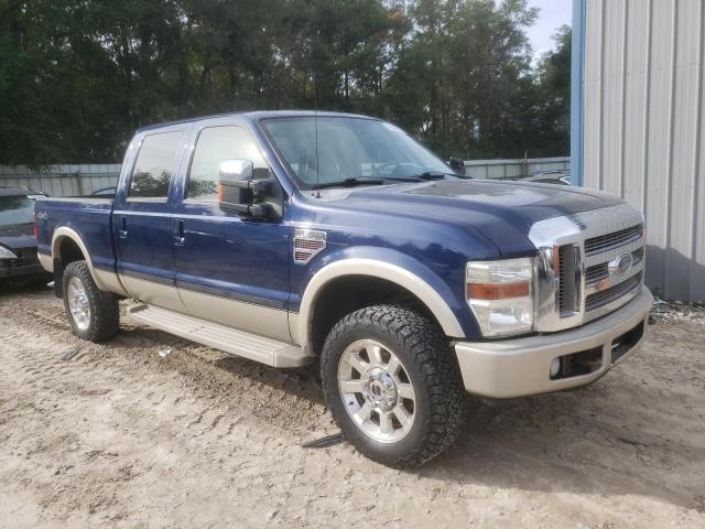 1FTWW31R18EA31263 - 2008 FORD F350 SRW SUPER DUTY BLUE photo 4