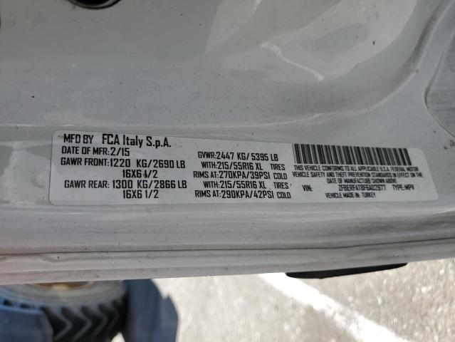 ZFBERFAT8F6A02677 - 2015 RAM PROMASTER WHITE photo 13