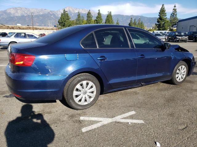 3VW2K7AJ6EM406322 - 2014 VOLKSWAGEN JETTA BASE BLUE photo 3