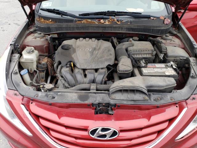 5NPEB4AC5DH632145 - 2013 HYUNDAI SONATA GLS RED photo 11