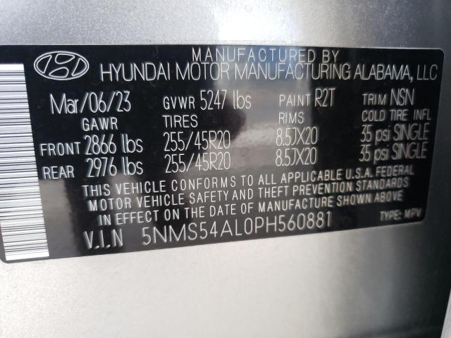 5NMS54AL0PH560881 - 2023 HYUNDAI SANTA FE CALLIGRAPHY SILVER photo 14