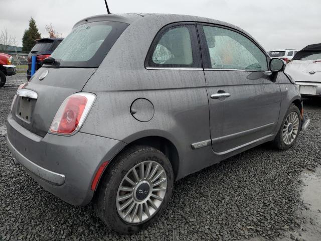 3C3CFFCR8CT117605 - 2012 FIAT 500 LOUNGE GRAY photo 3