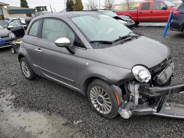 3C3CFFCR8CT117605 - 2012 FIAT 500 LOUNGE GRAY photo 4