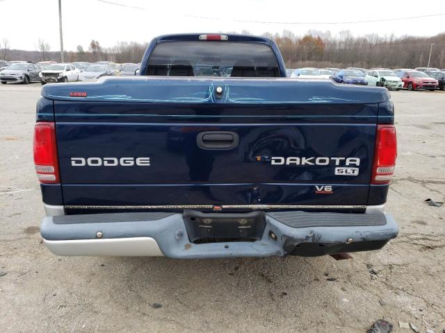 1D7HL42X33S266560 - 2003 DODGE DAKOTA SLT BLUE photo 6