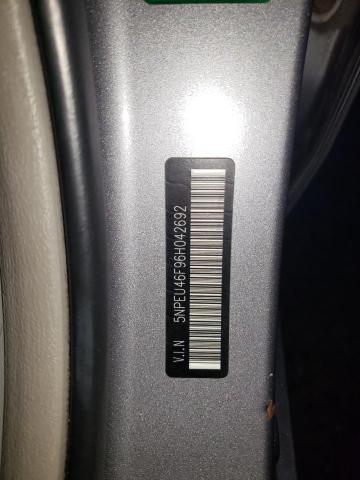 5NPEU46F96H042692 - 2006 HYUNDAI SONATA GLS GRAY photo 12