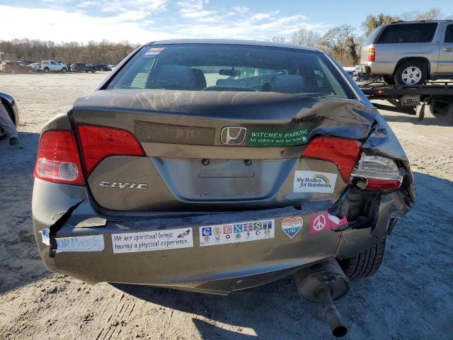 2HGFA15518H522677 - 2008 HONDA CIVIC LX GRAY photo 6