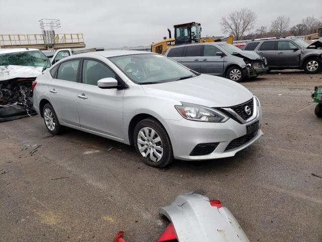 3N1AB7AP4KY348902 - 2019 NISSAN SENTRA S SILVER photo 4