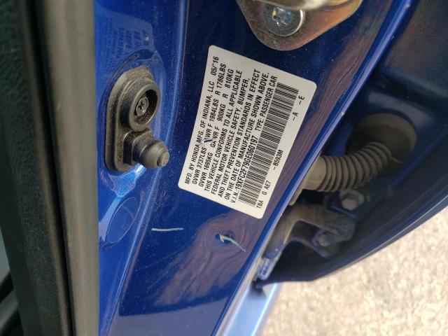 19XFC2F79GE060197 - 2016 HONDA CIVIC EX BLUE photo 12