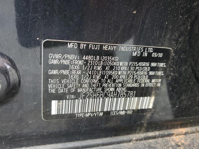 JF2SH6BC9AH785781 - 2010 SUBARU FORESTER XS Қара фото 12