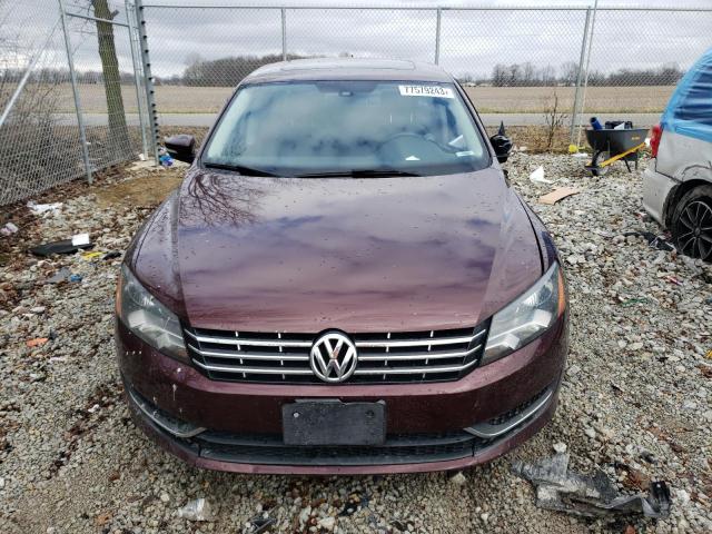 1VWBN7A31DC078350 - 2013 VOLKSWAGEN PASSAT SE BURGUNDY photo 5