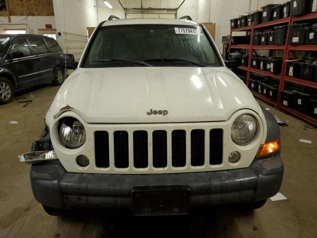 1J4GL48K35W587733 - 2005 JEEP LIBERTY SPORT WHITE photo 5