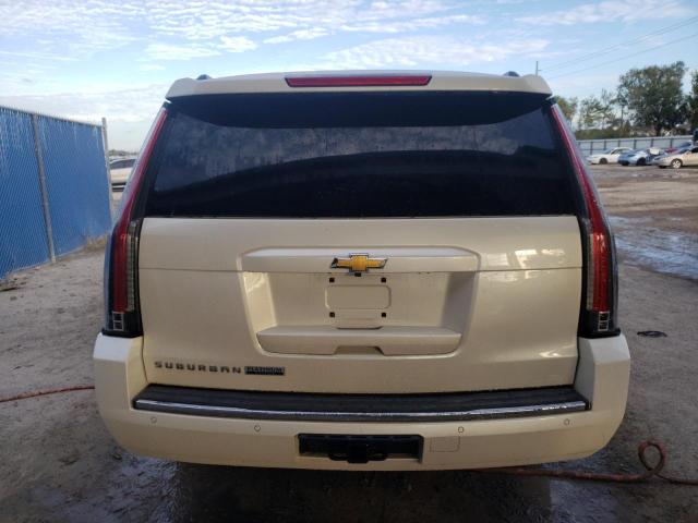 1GNSCKKC2FR537239 - 2015 CHEVROLET SUBURBAN C1500 LTZ WHITE photo 6