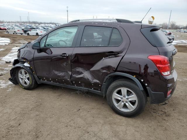 KL7CJPSM8NB563518 - 2022 CHEVROLET TRAX 1LT MAROON photo 2