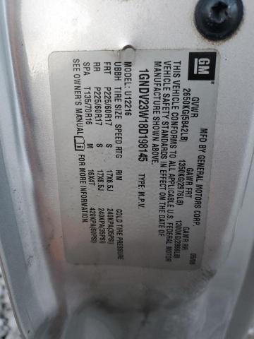 1GNDV23W18D198145 - 2008 CHEVROLET UPLANDER LS 银色 照片 13