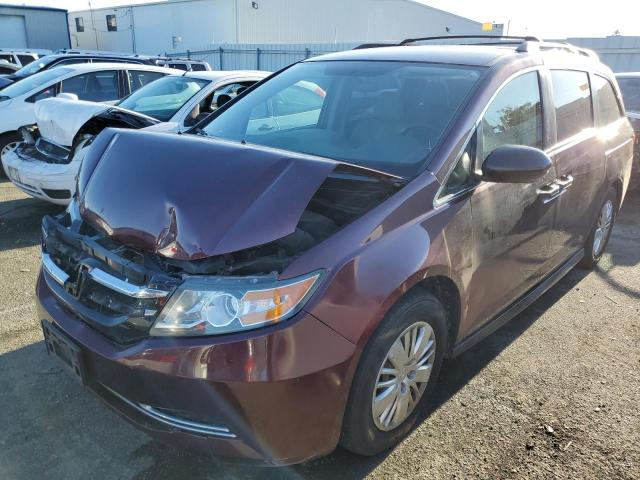 5FNRL5H23EB107358 - 2014 HONDA ODYSSEY LX BURGUNDY photo 1