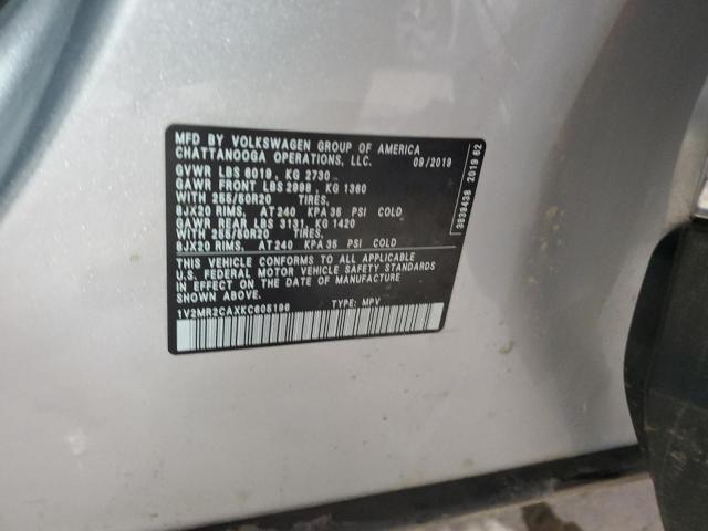 1V2MR2CAXKC605196 - 2019 VOLKSWAGEN ATLAS SEL SILVER photo 13