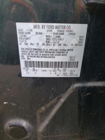 2FMDK36C97BA30052 - 2007 FORD EDGE SE BLACK photo 13