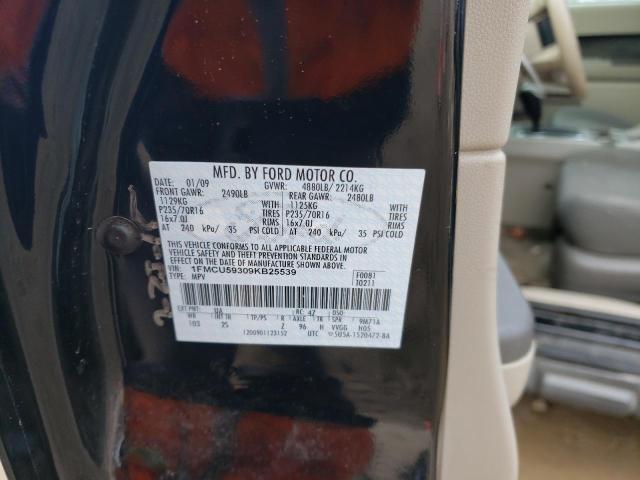 1FMCU59309KB25539 - 2009 FORD ESCAPE HYBRID BLACK photo 12