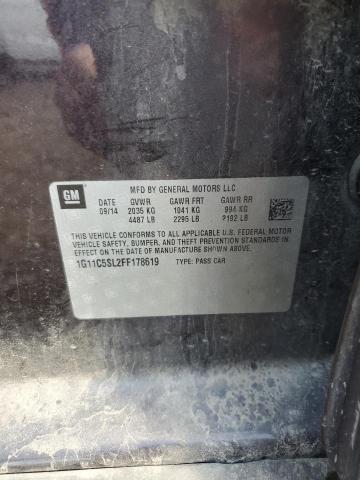 1G11C5SL2FF178619 - 2015 CHEVROLET MALIBU 1LT Графитовый фото 12