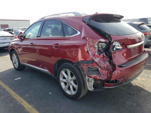 2T2BK1BA9CC135675 - 2012 LEXUS RX 350 RED photo 2