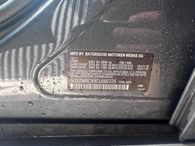 5UXZW0C59CL666725 - 2012 BMW X5 XDRIVE35D TEAL photo 10