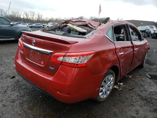 3N1AB7AP8EY334277 - 2014 NISSAN SENTRA S RED photo 3