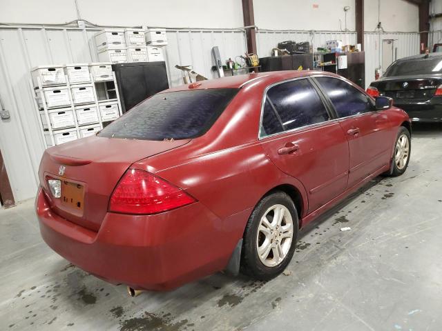 1HGCM56857A106736 - 2007 HONDA ACCORD EX BURGUNDY photo 3