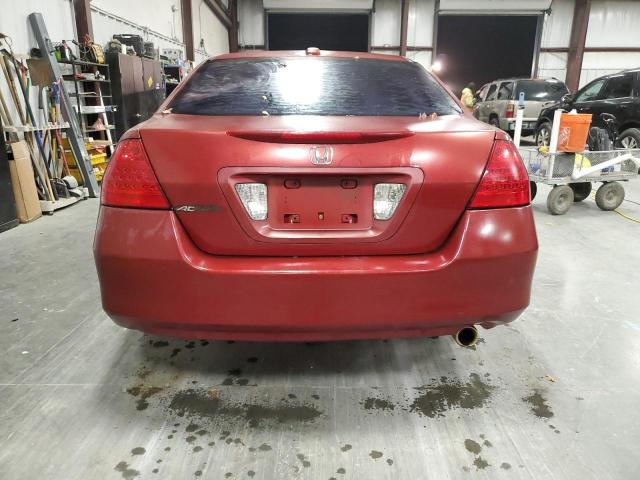 1HGCM56857A106736 - 2007 HONDA ACCORD EX BURGUNDY photo 6