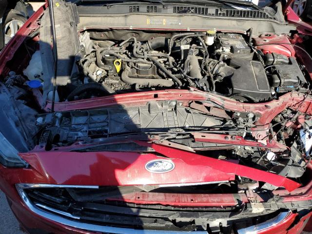 3FA6P0HD6LR225787 - 2020 FORD FUSION SE RED photo 11