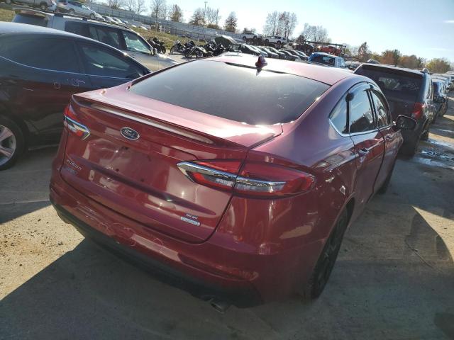 3FA6P0HD6LR225787 - 2020 FORD FUSION SE RED photo 3