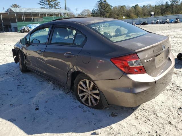 2HGFB2F95CH516765 - 2012 HONDA CIVIC EXL Մոխրագույն լուսանկար 2