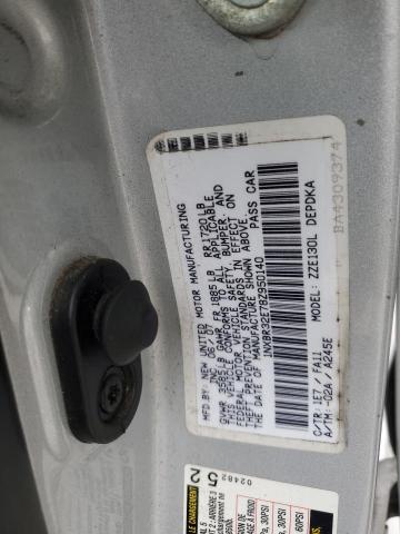 1NXBR32E78Z950140 - 2008 TOYOTA COROLLA CE SILVER photo 12