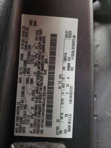 1FMCU9GX4DUC58346 - 2013 FORD ESCAPE SE GRAY photo 12