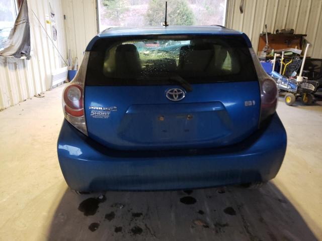 JTDKDTB39D1041216 - 2013 TOYOTA PRIUS C BLUE photo 6