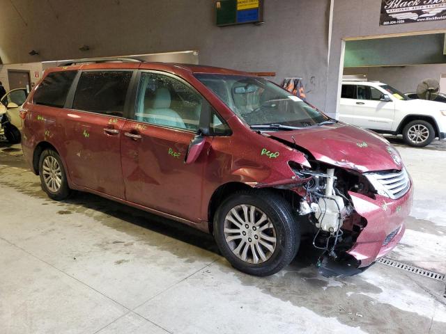 5TDYK3DC8GS742592 - 2016 TOYOTA SIENNA XLE RED photo 4