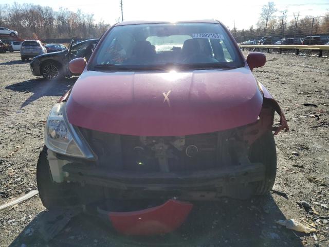 3N1BC13E77L454646 - 2007 NISSAN VERSA S RED photo 5