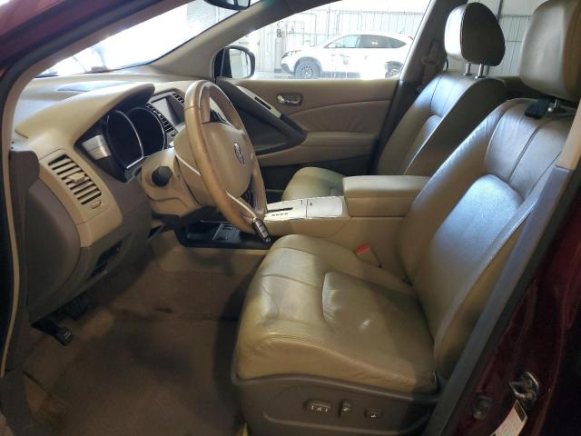 JN8AZ18W09W204854 - 2009 NISSAN MURANO S MAROON photo 7