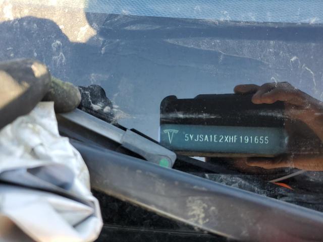 5YJSA1E2XHF191655 - 2017 TESLA MODEL S BLACK photo 12