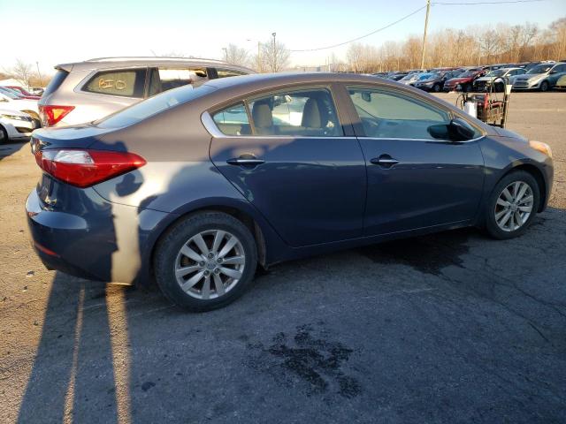 KNAFX4A81E5105395 - 2014 KIA FORTE EX BLUE photo 3