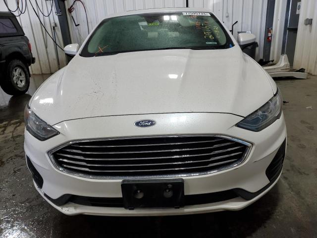 3FA6P0LU7KR263776 - 2019 FORD FUSION SE WHITE photo 5