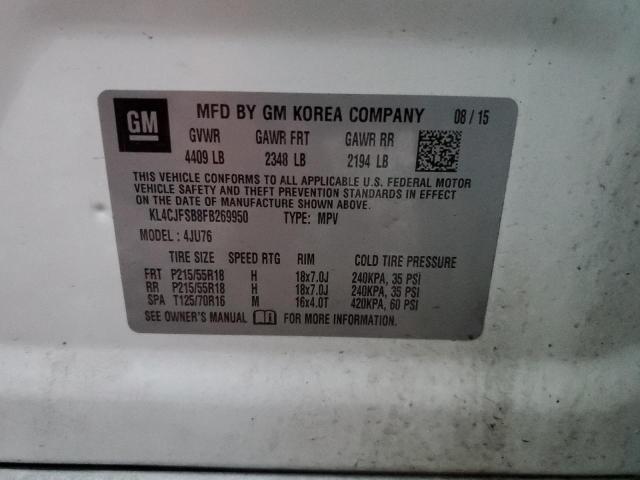 KL4CJFSB8FB269950 - 2015 BUICK ENCORE CONVENIENCE 白色 照片 12