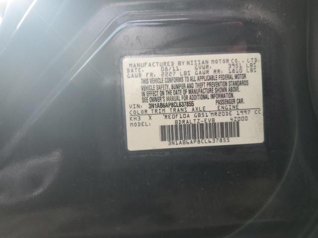 3N1AB6AP8CL637855 - 2012 NISSAN SENTRA 2.0 BLACK photo 12